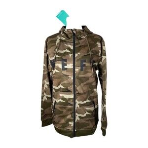 Neff Men's Jacket Green Camo Flint Shredder Hooded Snowboard Ski Size Small